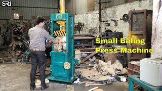 Small Baling Press Machine for paper scrap, cardboard scrap, pet bottles, aluminium foil, in india