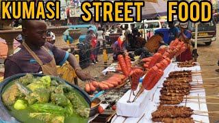 Popular street food in KUMASI!Ghanaian local food Fufu with Abunuabunu!! Ike cultural village GH