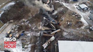 Release of toxic chemicals from train derailment in Ohio prompts broader safety concerns