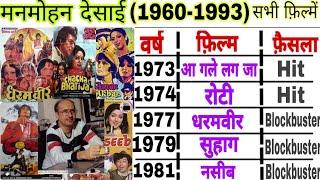 Director Manmohan Desai Superhit Blockbuster films|Manmohan Desai hit orflop movies list|filmography