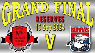 RDFNL Reserves - Romsey v Diggers Rest - GRAND FINAL on 15 September 2024 at Romsey Park