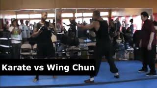 Very Interesting Wing Chun vs Karate Kickboxing Match