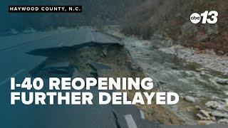 I-40 won't reopen by Jan. 1, 2025