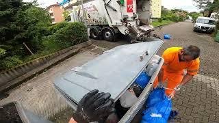 Riding Along with a Bin Man:  Hard Work