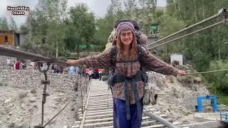 Spanish backpackers walked on foot  With out shoes for 15 months to reach Pakistan