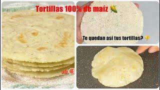 Tortilla 100% de maíz, como de maquina.