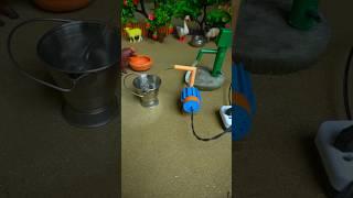 Mini hand pump project water with supply motor drink duck two cow #waterpump #shorts #199