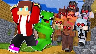 Maizen :Fall In Love with JJ   - Minecraft Parody Animation Mikey and JJ