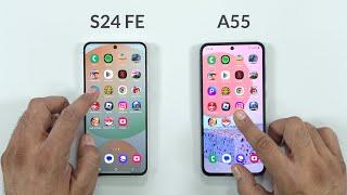 Samsung S24 FE vs Samsung A55 - SPEED TEST