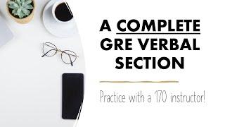 COMPLETE Verbal Section: Take a Timed GRE DIAGNOSTIC Test with a Tutor