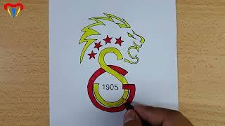 GALATASARAY LOGOSU ÇİZİMİ - ASLAN LOGOSU GS KOLAY GALATASARAY LOGO RESMİ