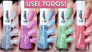 Esmaltes com GLITTERS REFLETIVOS da HITS | Coleção Diamante