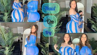 TRANSPARENT Bodystocking TRY ON HAUL 4K Outfit ( 2024 )