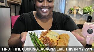 Homemade Lasagna | COOK WITH ME IN MY VAN | HOW DID I DO?  