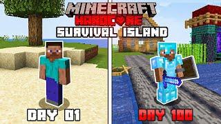 We Survived 100 Days On a Survival Island in Minecraft Hardcore!