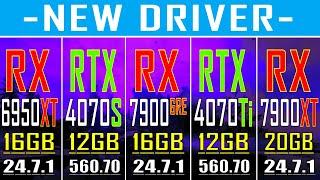 RX 6950XT vs RTX 4070 SUPER vs RX 7900 Gre vs RTX 4070Ti vs RX 7900XT || NEW DRIVER ||