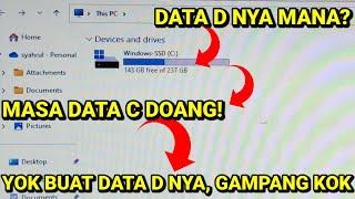 Cara Membuat Local Disk D atau Data D Windows 11