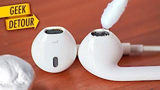 How to Clean AirPods/Apple EarPods: remove wax cleaning your earphones/earbuds safely, quick & easy!