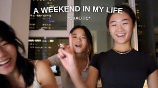 A WEEKEND IN MY LIFE | staying over in NYC, HAUL, mukbang, w/ my  annoying sisters