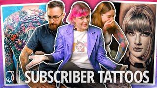 Reacting To Tattoos On Subscribers | Tattoo Artists React