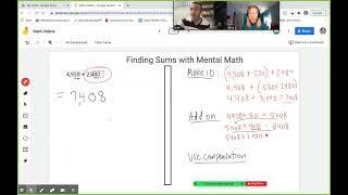 Finding Sums with Mental Math