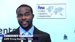 AIPS/FINA Young Reporters in Doha: importance of other sports to improve swimmers' performances