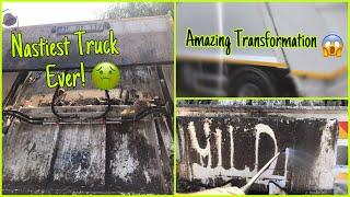 Nastiest Trash Truck EVER!   AMAZING TRANSFORMATION  Deep Cleaning  #satisfying #wash #ASMR