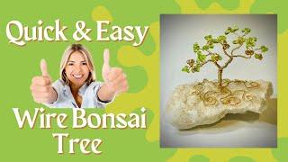 How to make a Beaded Wire Bonsai Tree, To Easy to Believe!