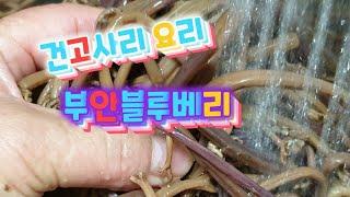 블루베리  부안블루베리  건고리요리 고사리나물