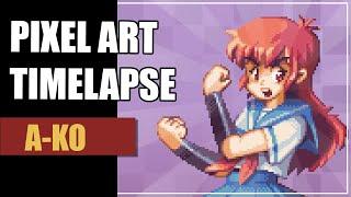 Pixel Art Portrait Timelapse - A-ko