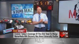 Jim Cramer hits AT&T after move to merge WarnerMedia, Discovery