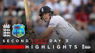 Brook Hits 71* To Build England Lead | Highlights - England v West Indies Day 3 | Rothesay Test 2024