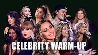 CELEBRITY WARM-UP - How Famous Singers Train Their Voices