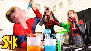 Stinky Drink Hide and Seek Challenge | SuperHeroKids Funny Family Videos Compilation