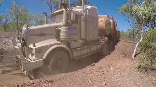 Australian Outback living - trucking, drilling, socializing. Murranji Water Drilling Video 6