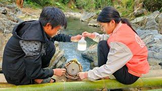 The homeless boy and the girl found the lost generator, repaired it, and powered their new home