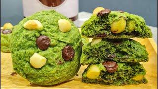 抹茶夏威夷豆曲奇饼干Matcha Macadamia Cookies|天然绿,抹茶香,外酥内软Natural Green, Matcha Aroma, Crispy edges soft center