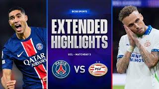 PSG vs. PSV: Extended Highlights | UCL League Phase MD 3 | CBS Sports Golazo