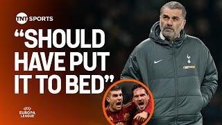 Ange Postecoglou reacts after Tottenham drop points late on against Roma in the Europa League  #UEL