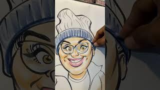 Fast Caricature drawing and coloring process