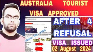 Got Tourist Visa From Australia in August 2024 After 4 Times Previous Australia Tourist Visa Refusal