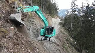 Erdbau Patscheider Forstweg Riderberg Ladis Kobelco 270