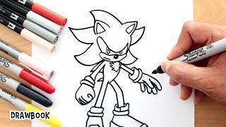 How to draw SHADOW | Sonic The Hedgehog