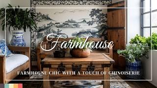 Farmhouse Chic with a Touch of Chinoiserie: Home Decor Inspiration