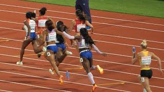 British and French Baton Exchange Disaster | Women's 4x100m Relay Final (Best Angle)