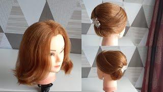 Tutorial Sanggul Modern untuk Rambut Pendek (easy hairdo for short hair)