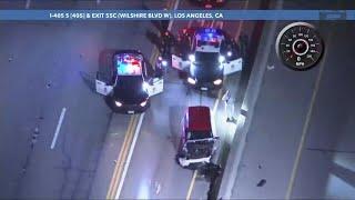 Driver in stolen vehicle crashes during high-speed pursuit in L.A.