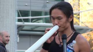 Shibaten - Amazing Didgeridoo Busker 1/4 - Toronto Dundas Square - Nov 2009