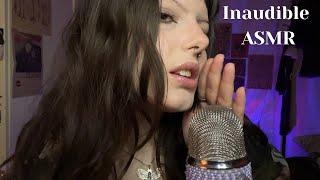 inaudible whispering ASMR w/ mouth sounds & hand movements