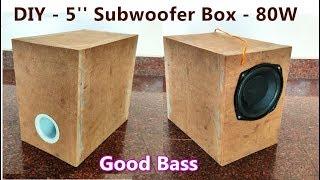 DIY - 5''inch Subwoofer Box | 80W Subwoofer  | Smooth Bass| POWER GEN